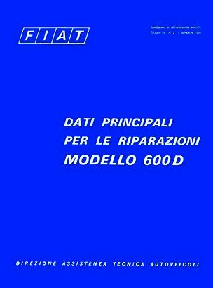 COMPENDIO FIAT 600D MOTORI 700 750 - 1969