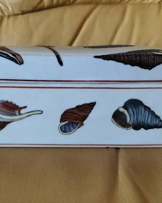 Scatola porcellana vintage Becara conchiglie
