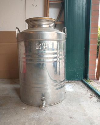 Fusto Maffei acciao inox 50 litri con rubinetto