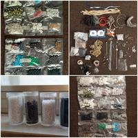 Set perle, pietre, fili e accessori fai da te