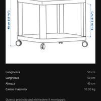 Mobiletto Ikea da salotto