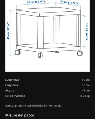 Mobiletto Ikea da salotto