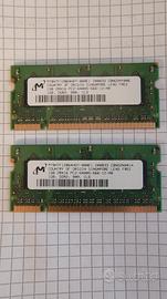 2x 1GB sodimm DDR2 800  CL6 Micron