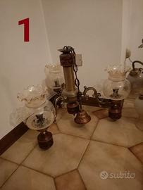 Gratis lampadari vintage legno, metallo, vetro