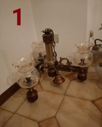 Gratis lampadari vintage legno, metallo, vetro