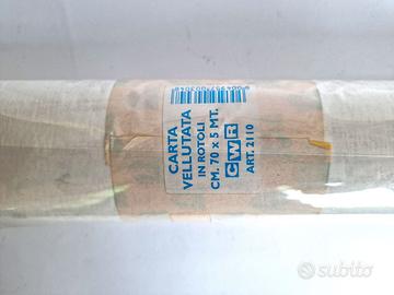 CARTA VELLUTATA bianca 70 cm, lunghezza 5 metri