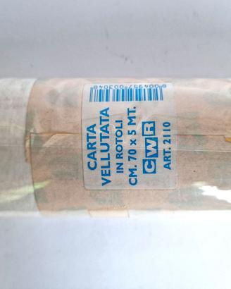 CARTA VELLUTATA bianca 70 cm, lunghezza 5 metri