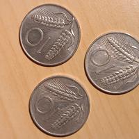 3 monete 10 Lire 1981 1977 1972