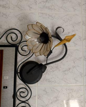 coppia applique vintage in ferro battuto