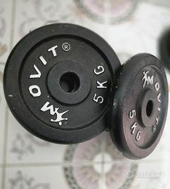 4 dischi Movit  5 kili ognuno foro bilanciato. 