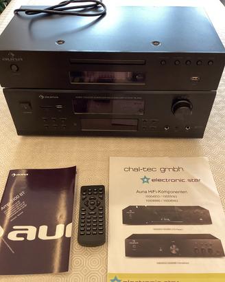 AUNA HiFi Elegance Tower lettore CD +amplificatore