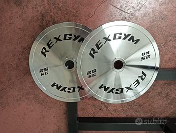 Dischi pesi acciaio powerlifting 25 kg