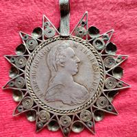 Antico ciondolo moneta Tallero Maria Teresa  