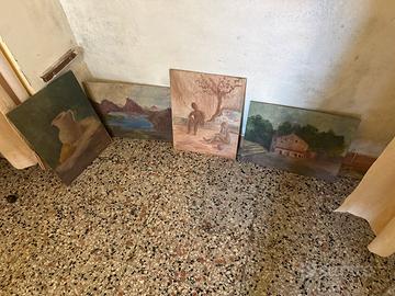 Quattro dipinti a olio