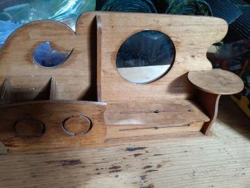 Alzatina in legno portaoggetti 