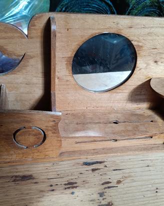 Alzatina in legno portaoggetti 
