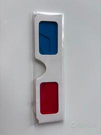 3D Occhiali carta rosso blu con cellophane