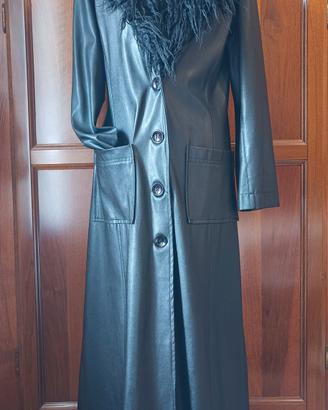 Soprabito in ecopelle nero