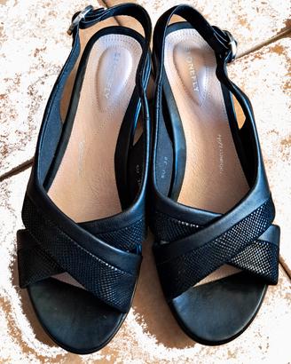 Sandali Donna Stonefly Vera Pelle Nera Taglia 38