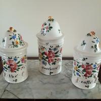 Trittico  ceramica decoro Vecchia Lodi, prima metà