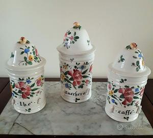 Trittico  ceramica decoro Vecchia Lodi, prima metà