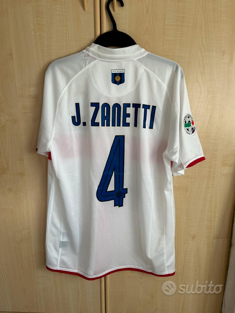 MAGLIA INTER 2007 2008 Centenario Javier Zanetti Serie A Scudetto Retro Vintage EUR 45,00 - IT