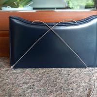 Pochette elegante blu