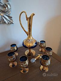 Servizio Liquore Completo Vintage T. Murano Glass