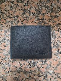 Portafoglio Uomo Nero Pelle Martellata