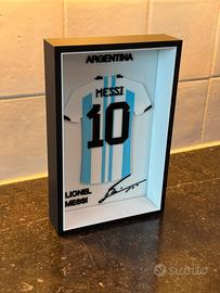 Quadro Maglia Argentina Lionel Messi 10 con Firma