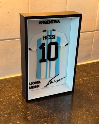 Quadro Maglia Argentina Lionel Messi 10 con Firma