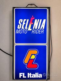 INSEGNA LUMINOSA VINTAGE  SELENIA MOTO RIDER