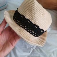 Cappello calliope beige TU e pizzo nero unisex