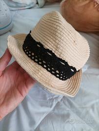 Cappello calliope beige TU e pizzo nero unisex