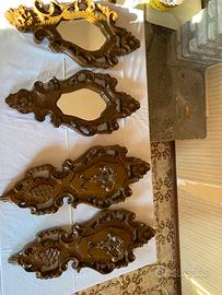 Set di specchi e appendini barocchi