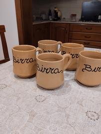 bicchieri da birra ceramica