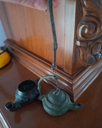 Antiche lucerne ad olio.Oggetti da collezione 