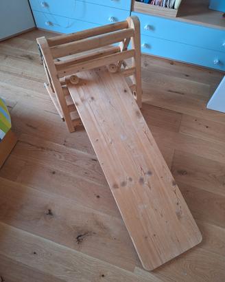 Triangolo di Pikler PIEGHEVOLE con rampa