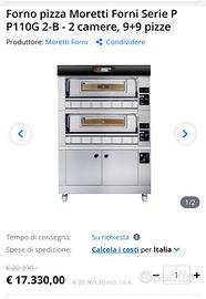 Forno per pizzeria Moretti professional