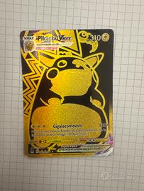 Pikachu block Gold carta pokemon