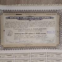 Lotto 5 Certificati Azionari Storici - Risanamento