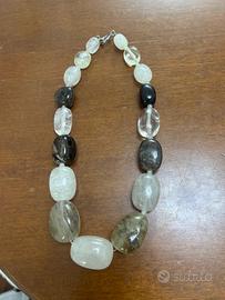 Collana in pietra vera quarzo