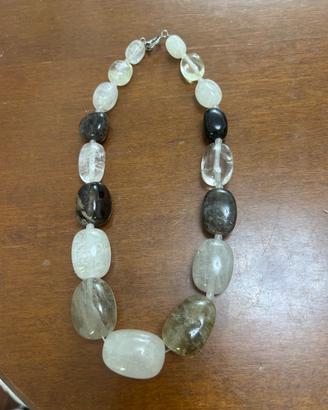 Collana in pietra vera quarzo