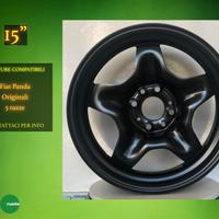 Cerchio in ferro 15" Originale PANDA a STELLA