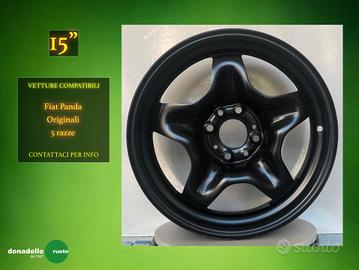 Cerchio in ferro 15" Originale PANDA a STELLA