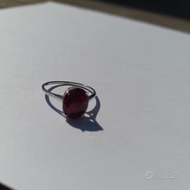 anello con RUBINO da 3,5 CARATI CERTIFICATO 