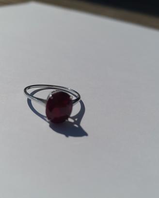 anello con RUBINO da 3,5 CARATI CERTIFICATO 