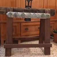 Torchio per pasta con trafile in bronzo.