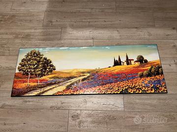Quadro paesaggio su pannello in legno – 138x48 cm