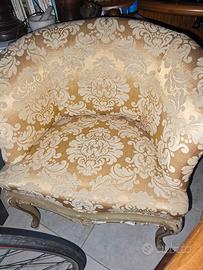 Coppia poltrone a pozzetto + pouf/poggiapiedi 